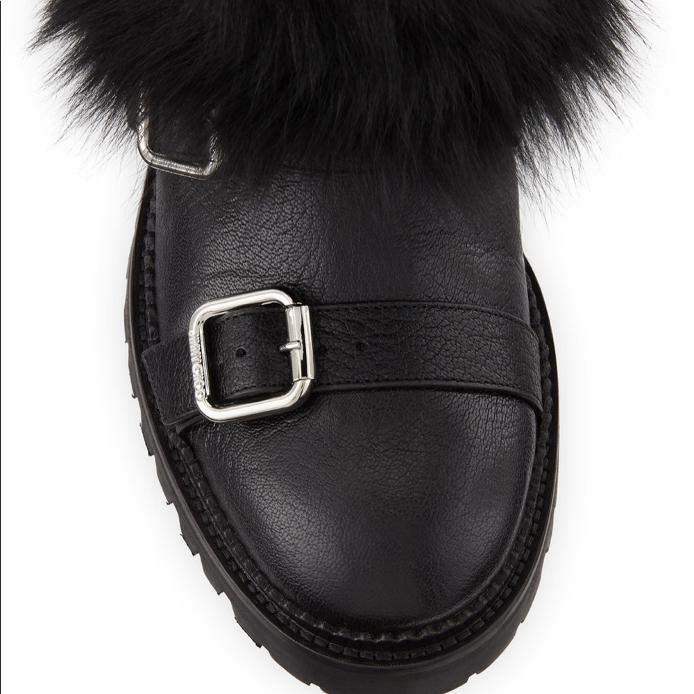 Jimmy Choo Hank Moto Boots with Fur - Picture 5 of 8